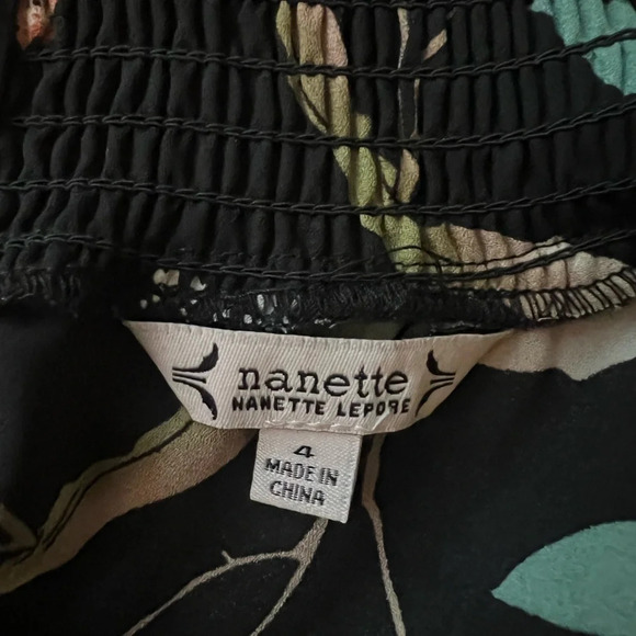 Nanette Lepore Black Asymmetrical Mock Neck Dress - Picture 11 of 12